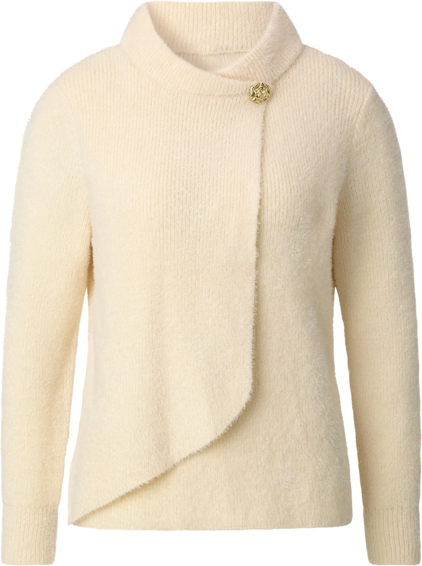 Langarm-Pullover in asymmetrischer Lagen-Optik