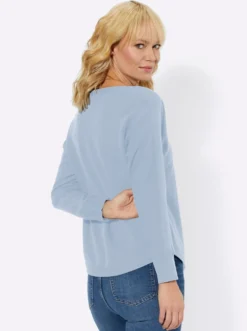 Langarm-Pullover in Jersey-Strick