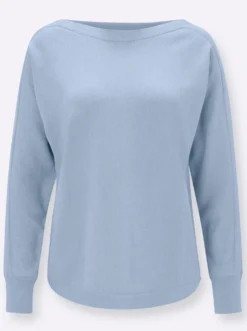 Langarm-Pullover in Jersey-Strick