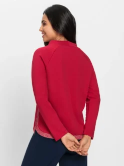 Langarm-Pullover in weich angerauter Qualität