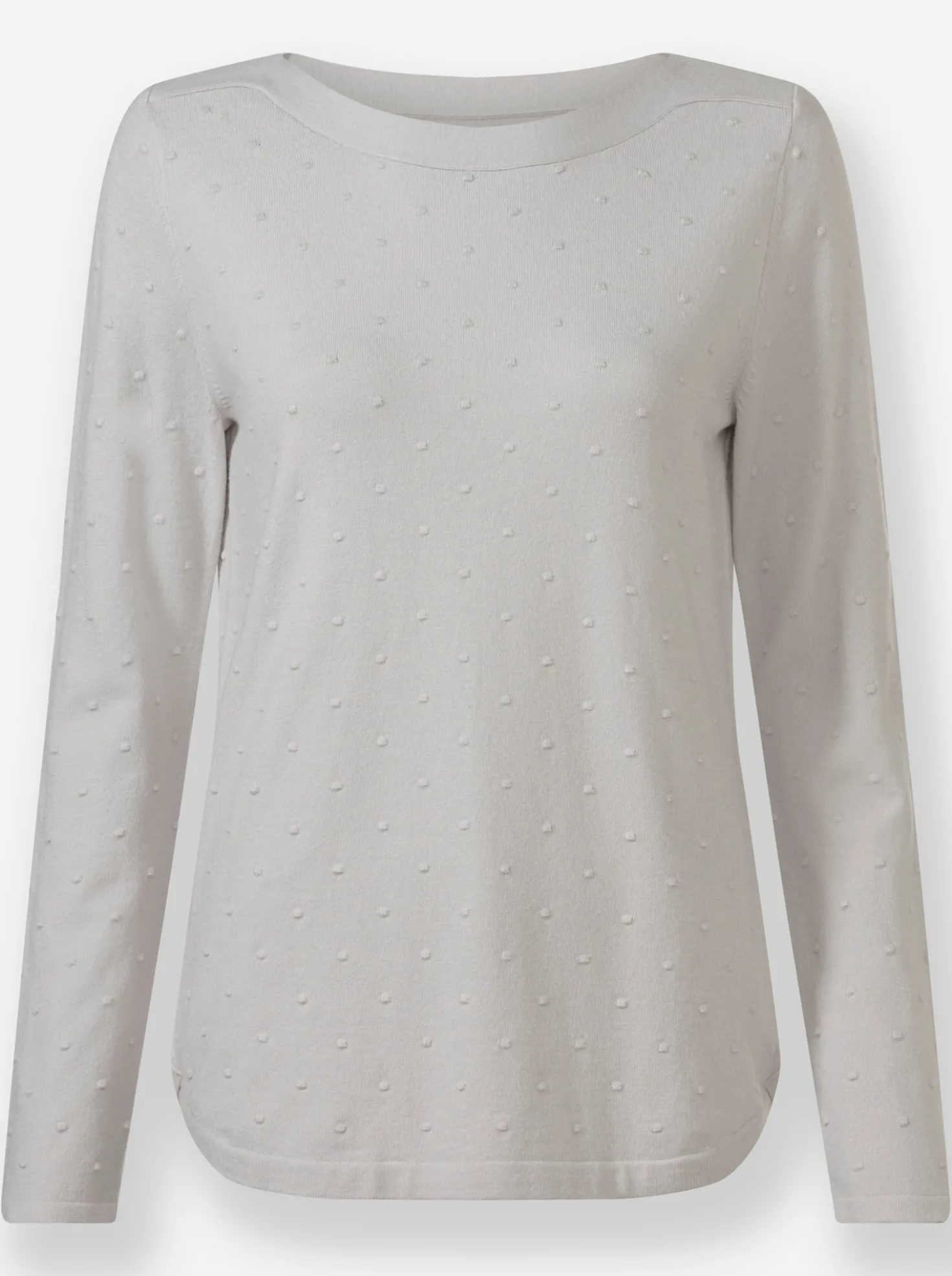 Langarm-Pullover mit abgerundetem Saum