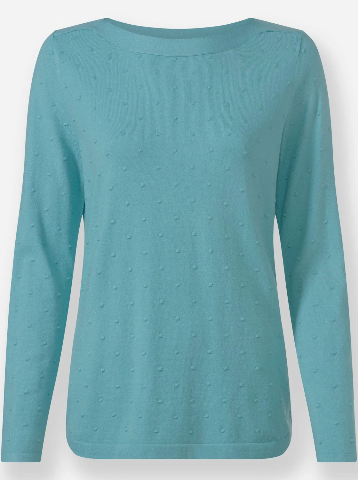 Langarm-Pullover mit abgerundetem Saum