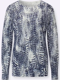 Langarm-Pullover mit Allover-Print