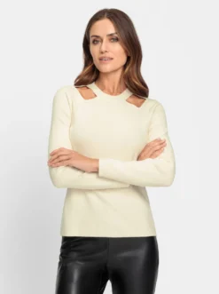Langarm-Pullover mit Cut-outs