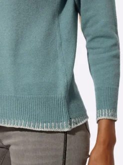 Langarm-Pullover mit Glanzgarn