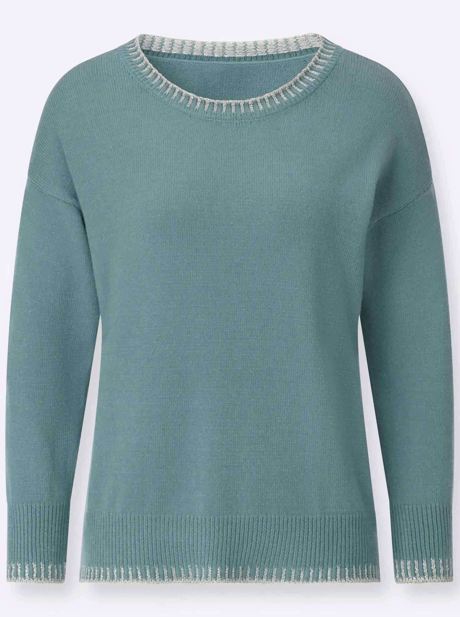 Langarm-Pullover mit Glanzgarn