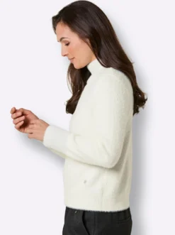 Langarm-Pullover mit Glanzgarn