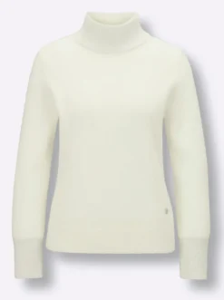 Langarm-Pullover mit Glanzgarn