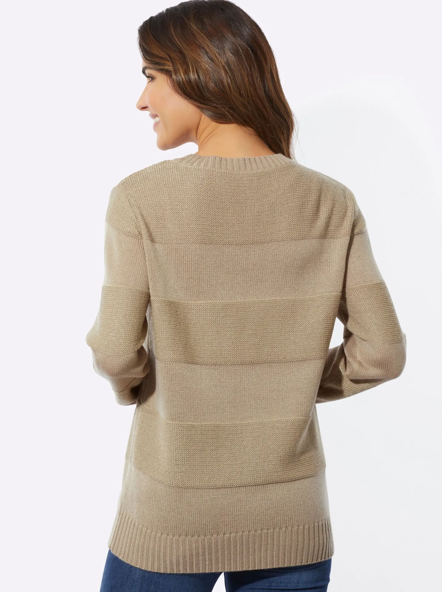 Langarm-Pullover mit Glitzergarn