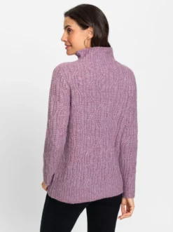 Langarm-Pullover mit Kelchkragen