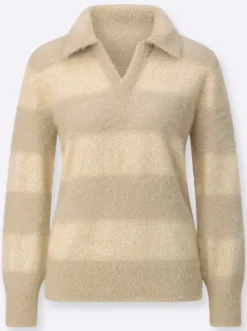 Langarm-Pullover mit Pailletten