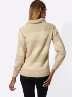 Langarm-Pullover mit Pailletten