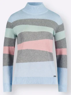 Langarm-Pullover mit Ripp-Abschlüssen, kuschelig