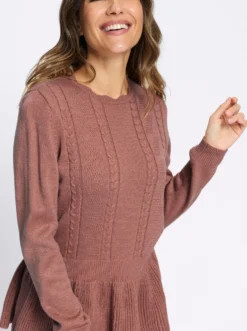 Langarm-Pullover mit Ripp-Abschlüssen