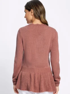 Langarm-Pullover mit Ripp-Abschlüssen