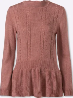 Langarm-Pullover mit Ripp-Abschlüssen