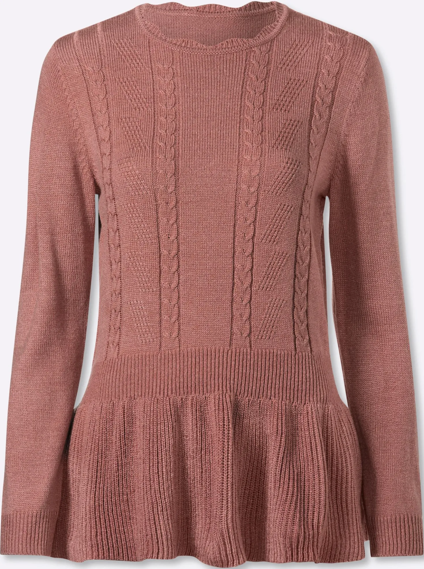 Langarm-Pullover mit Ripp-Abschlüssen