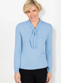 Langarm-Pullover mit Schluppe