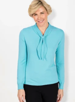 Langarm-Pullover mit Schluppe