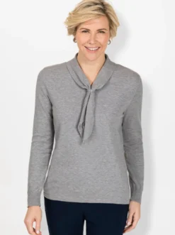 Langarm-Pullover mit Schluppe