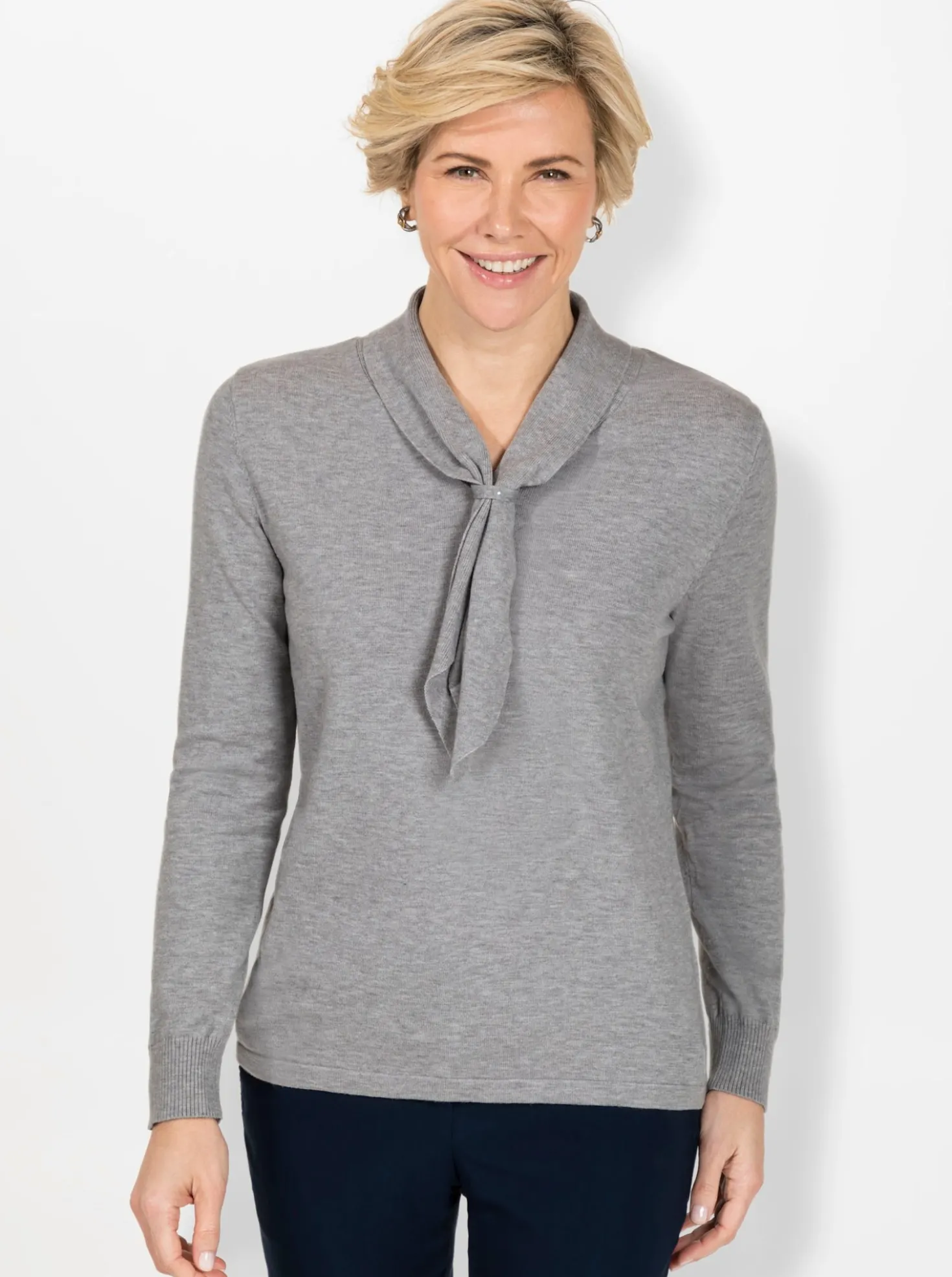 Langarm-Pullover mit Schluppe