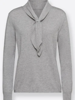 Langarm-Pullover mit Schluppe