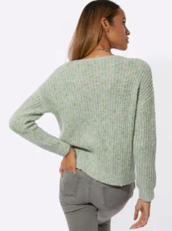 Langarm-Pullover mit Stickerei