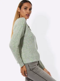 Langarm-Pullover mit Stickerei