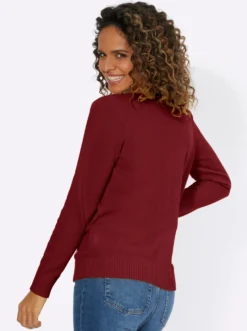 Langarm-Pullover mit U-Boot-Ausschnitt