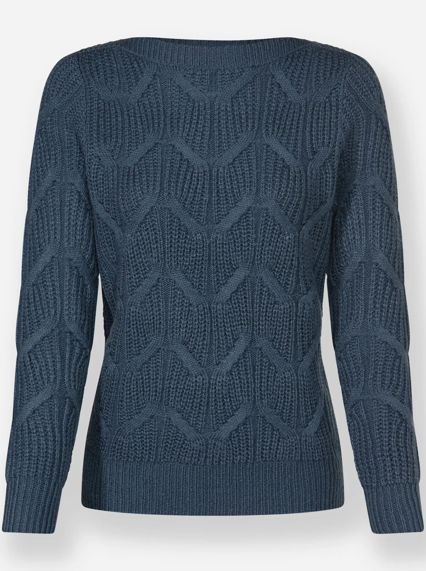 Langarm-Pullover mit U-Boot-Ausschnitt