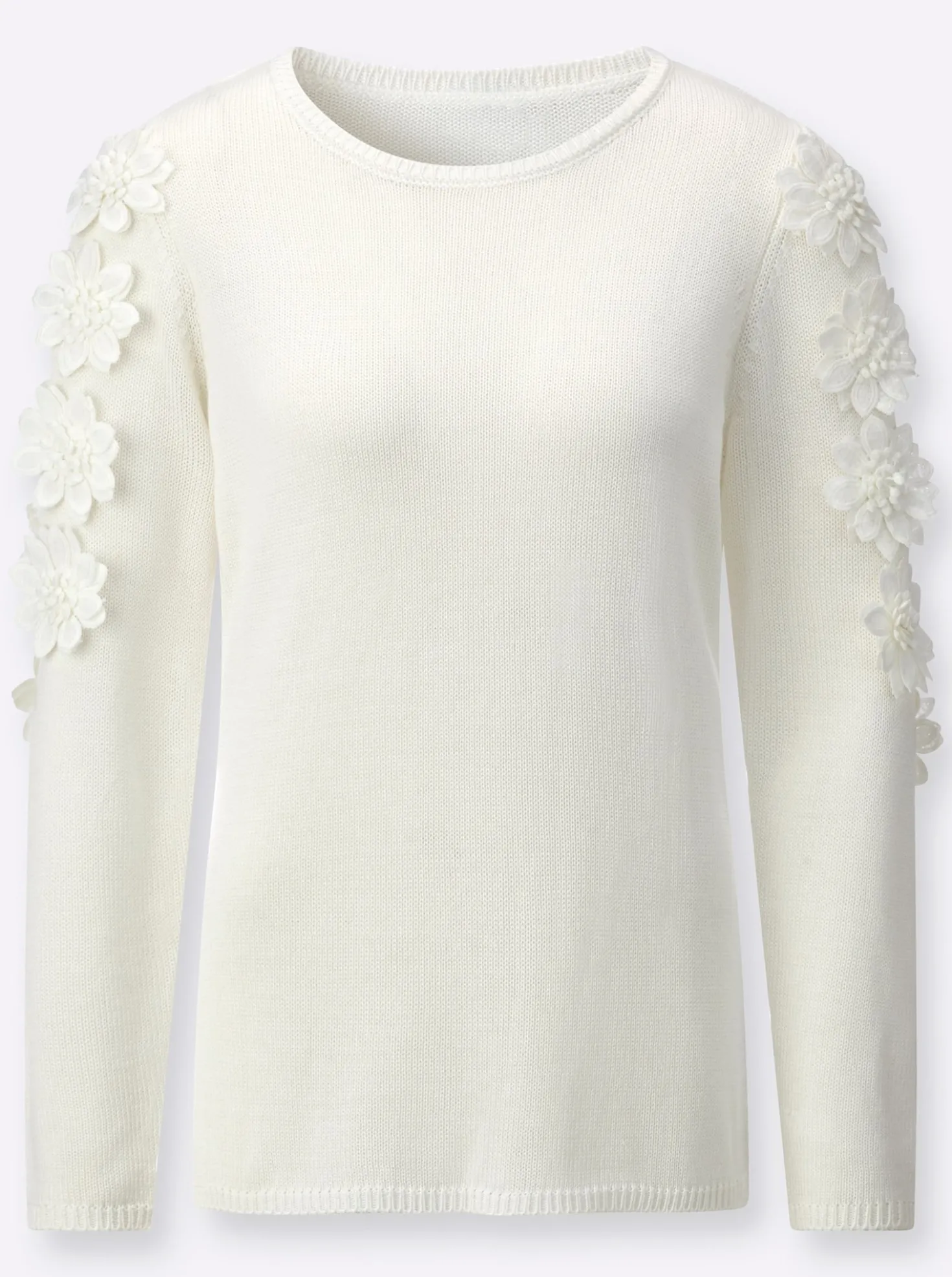 Langarm-Pullover mit Viskose