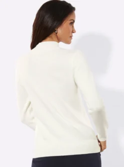 Langarm-Pullover mit Zierketten-Element