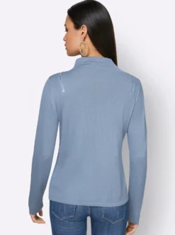 Langarm-Pullover mit Zier-Reißverschlüssen