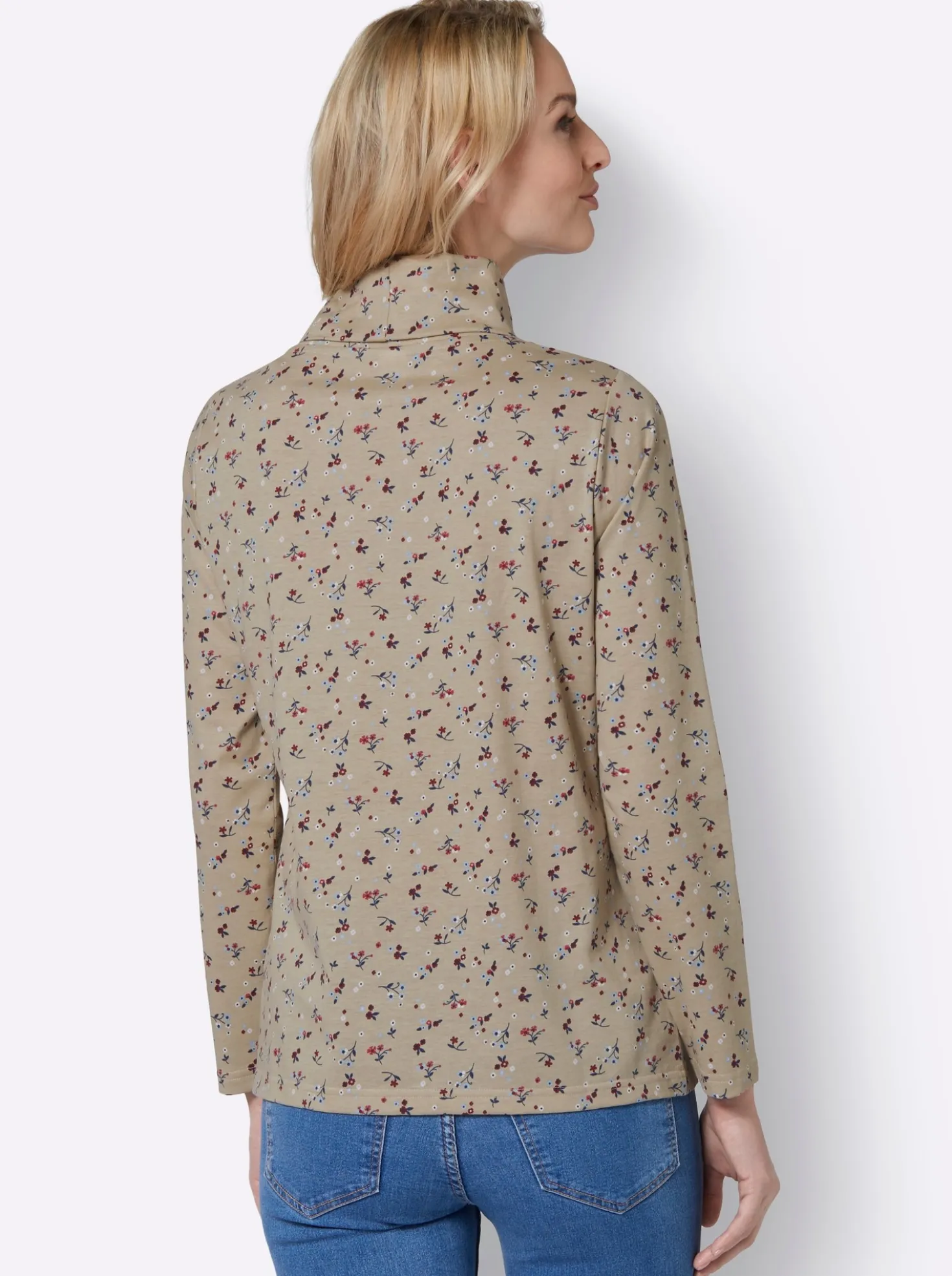 Langarmshirt im Blümchen-Dessin