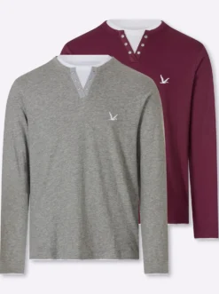 Langarmshirt im Doppelpack