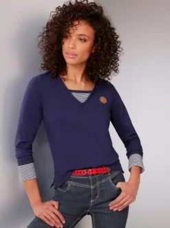 Langarmshirt im Lagen-Look