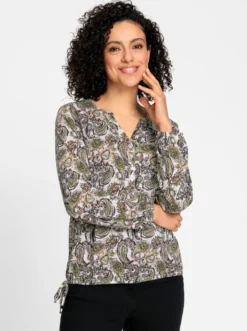 Langarmshirt im Paisley-Dessin