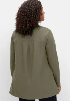 Langarmshirt in A-Linie, fein meliert