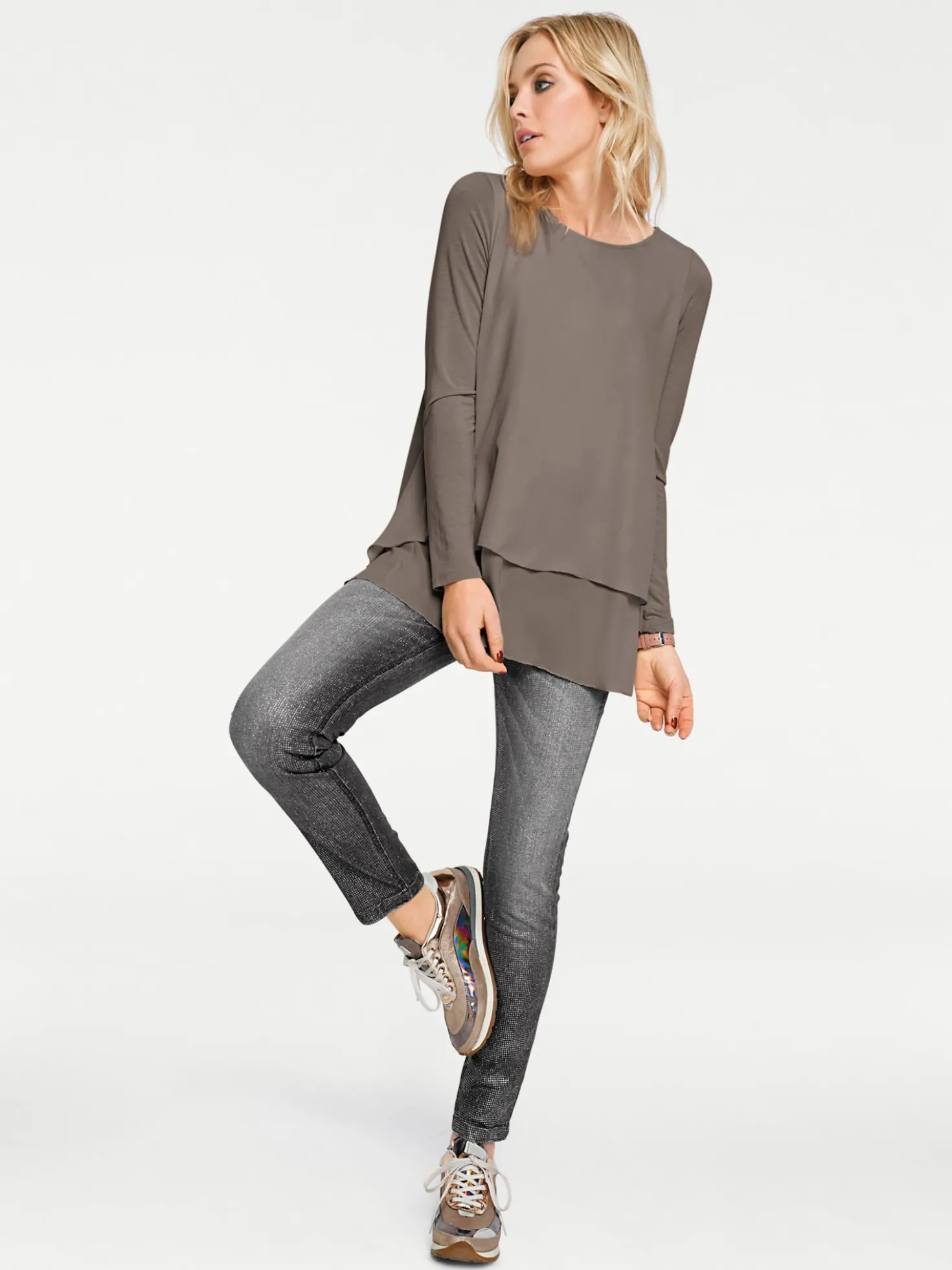 Langarmshirt in 2-in-1-Optik