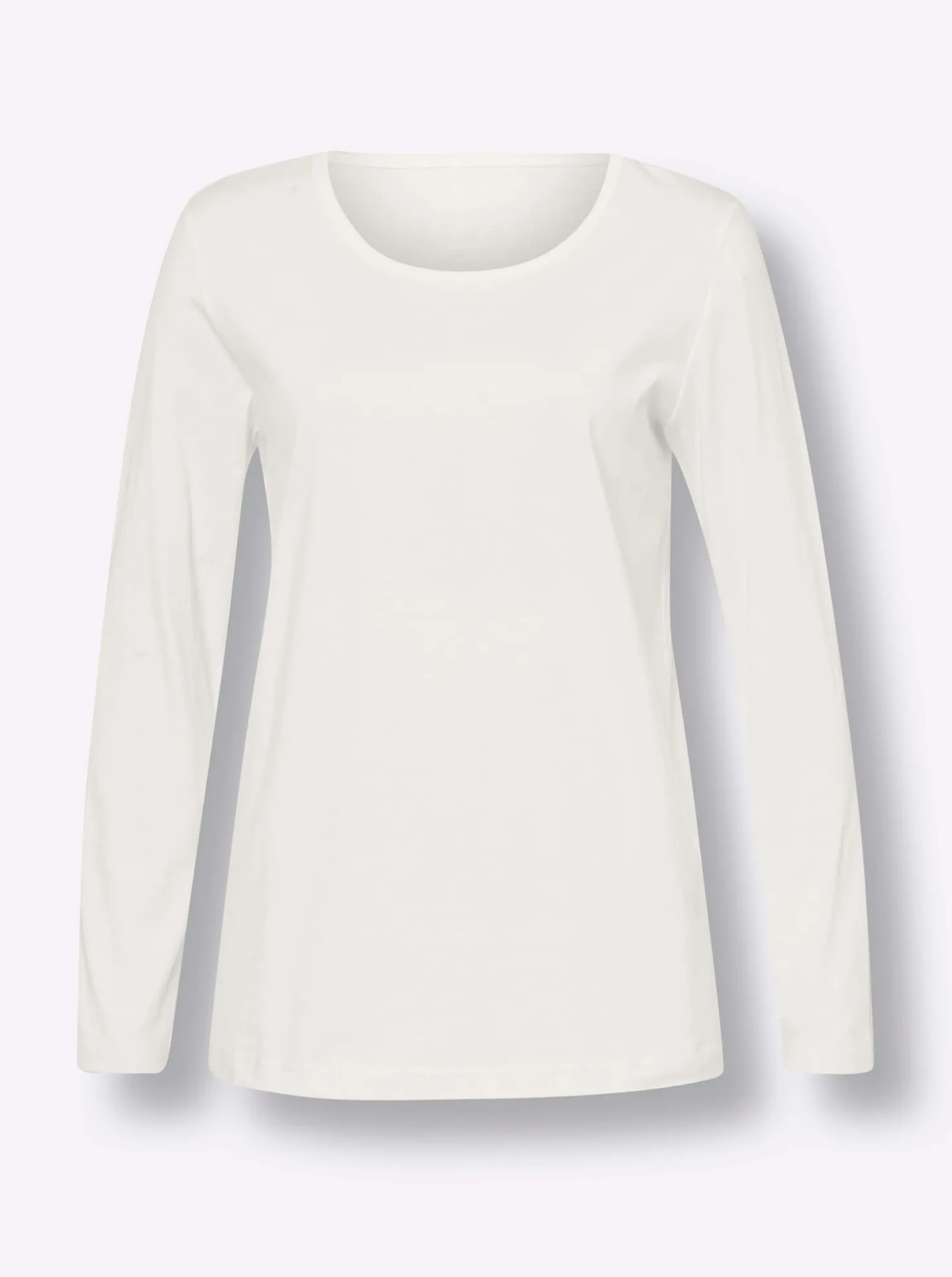 Langarmshirt in reiner Baumwolle