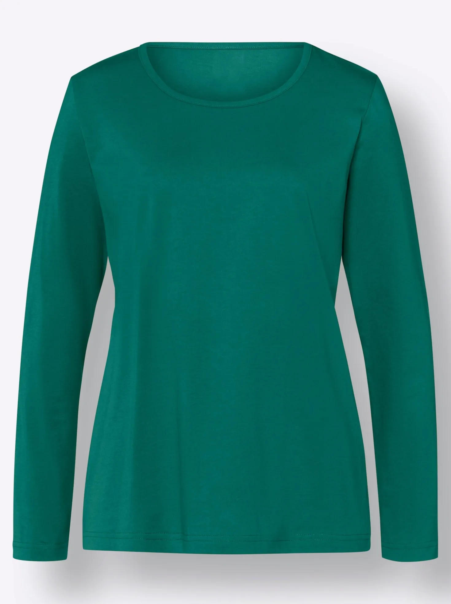 Langarmshirt in reiner Baumwolle