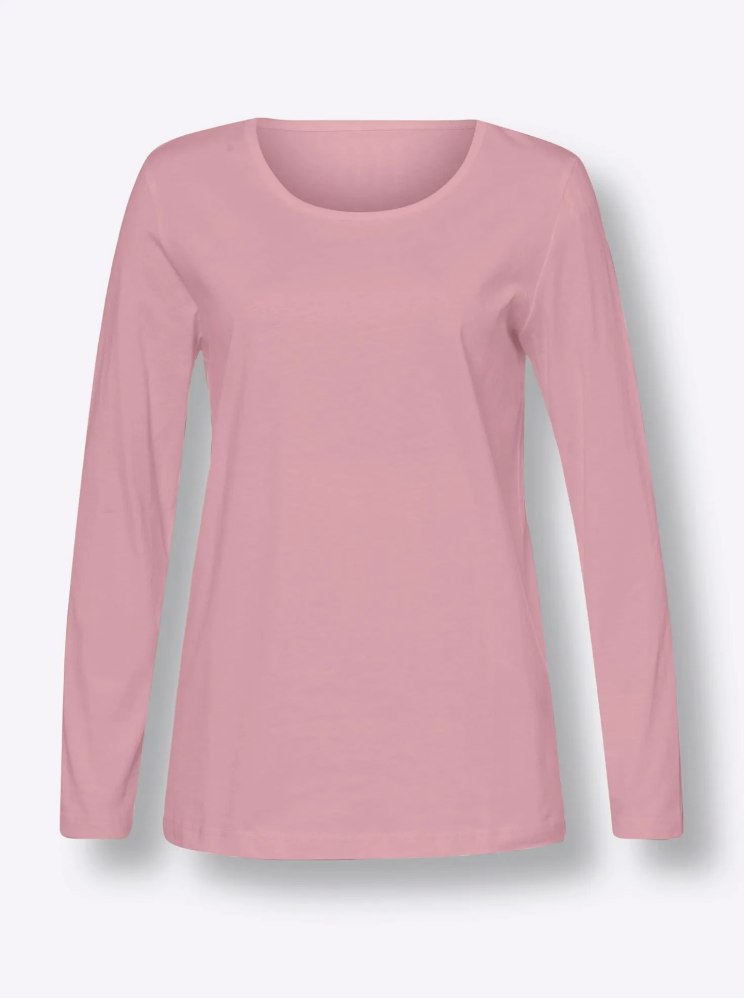 Langarmshirt in reiner Baumwolle