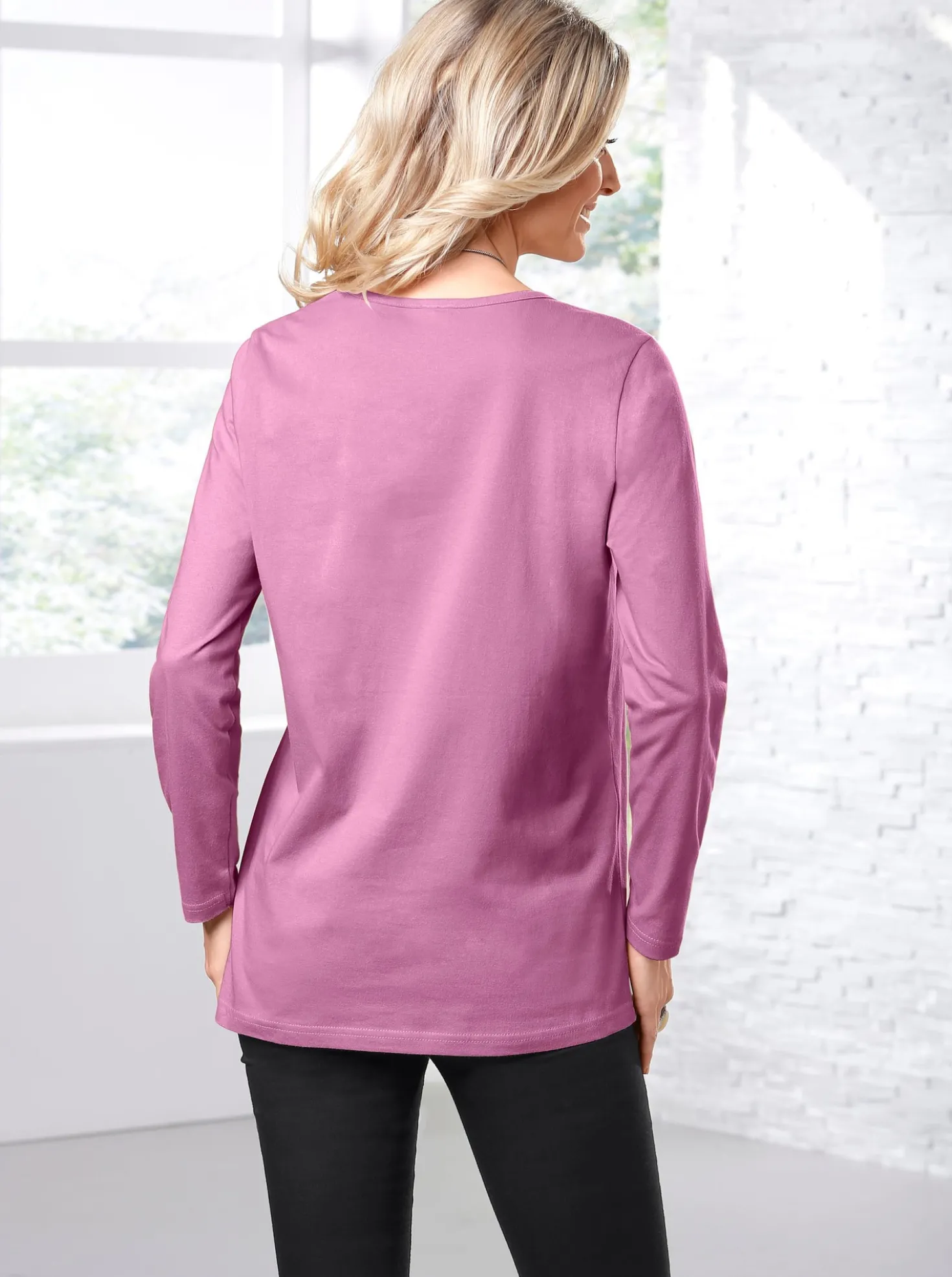 Langarmshirt in weiter Form
