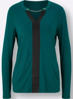 Langarmshirt mit abnehmbaren Zierketten