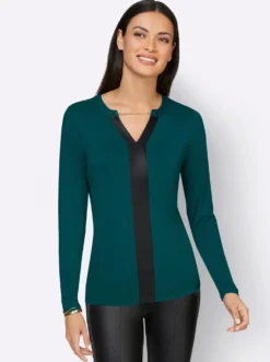 Langarmshirt mit abnehmbaren Zierketten