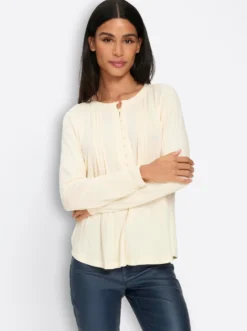 Langarmshirt mit Biesen