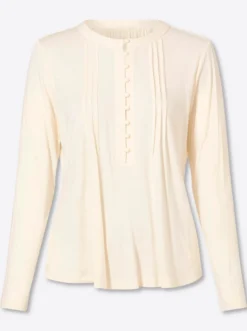 Langarmshirt mit Biesen