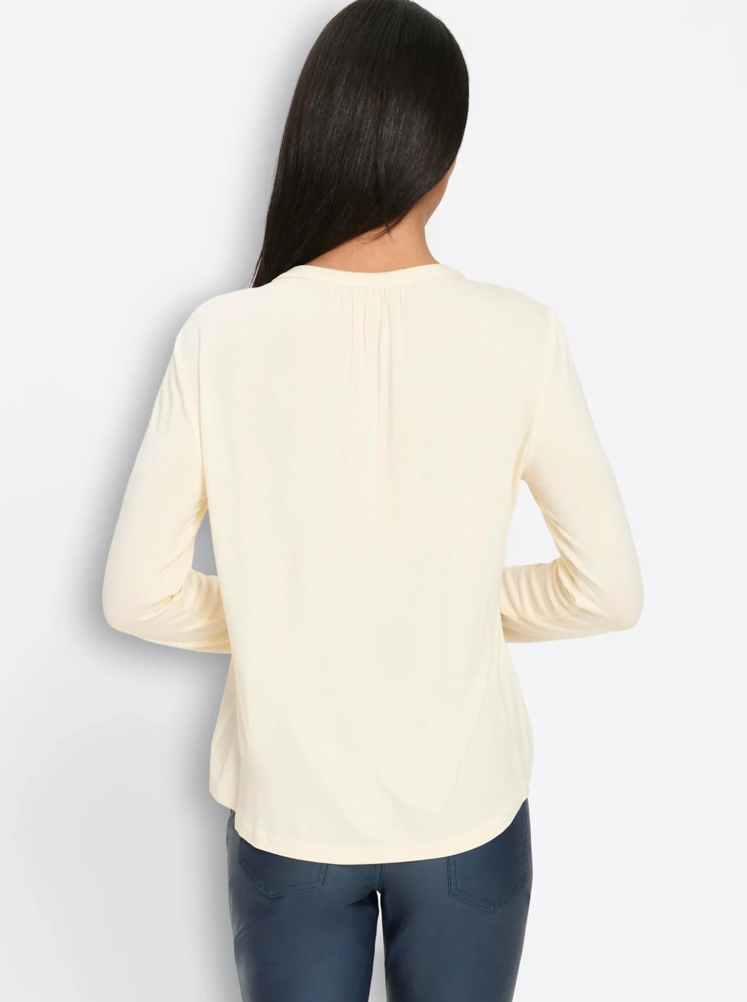 Langarmshirt mit Biesen