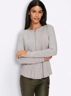 Langarmshirt mit Biesen