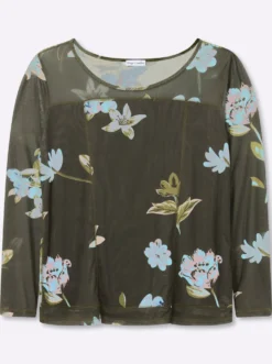 Langarmshirt mit Blumendruck